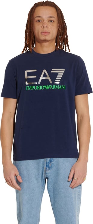 EA7 Armani T-shirt Navy Blue Blauw