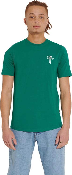 OFF THE PITCH Stockholm Slim Tee Green Groen