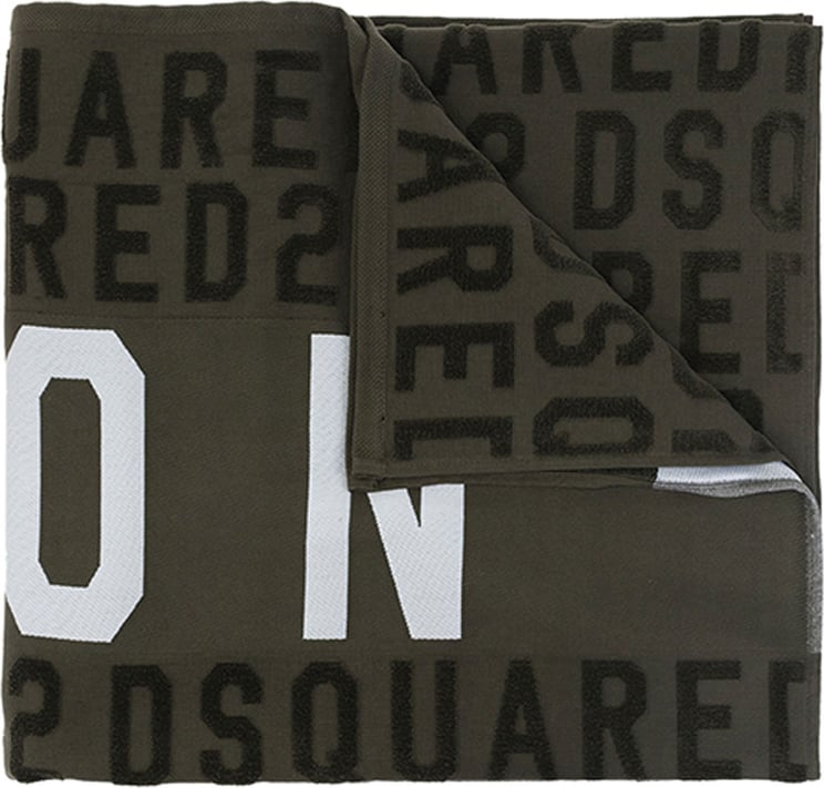 Dsquared2 Icon beach towel military Groen