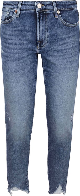 7 For All Mankind Pyper Cropluxe Vintage Blauw