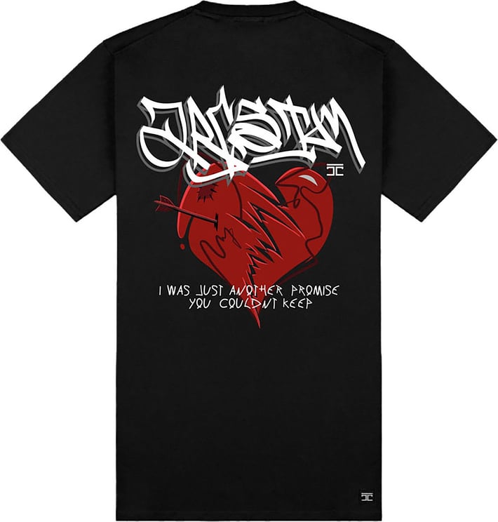 JorCustom Promise slim fit t-shirt black Zwart