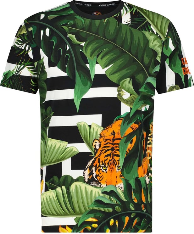 Carlo Colucci Tiger T-Shirt Wit