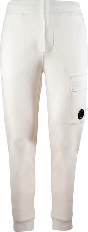 CP Company C.p. Company Diagonal Raised Fleece Cream Cargo Sweatpants White Wit