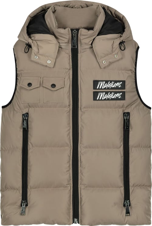 Malelions Men Pocket Bodywarmer - Taupe Taupe