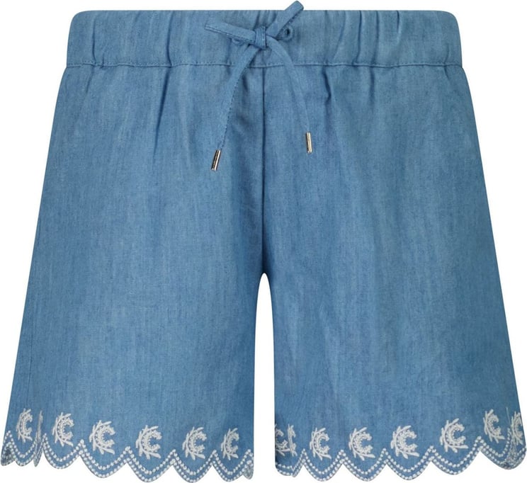 Chloé Baby Shorts Jeans Blauw