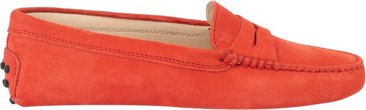 Tod's Gommino Loafer In Red Suede Leather Rood
