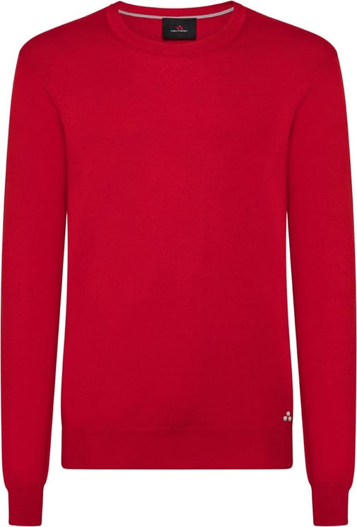 Peuterey Knitted fabric sweater with small, embroidered logo Rood