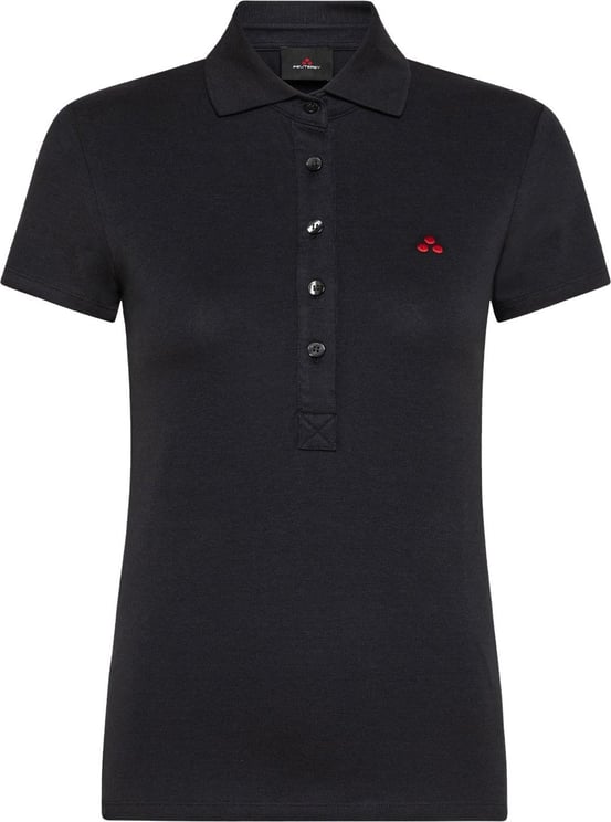 Peuterey Soft pique polo with embroidered logo Blauw