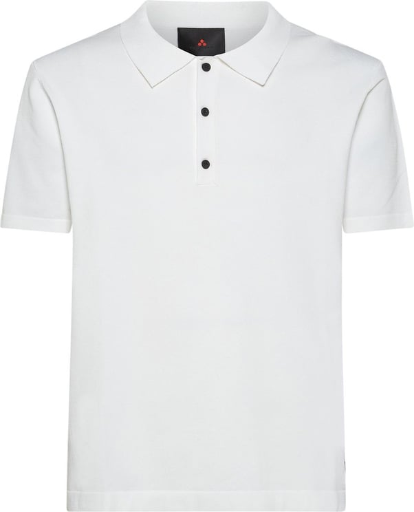 Peuterey Slim fit, elasticated polo shirt. Wit