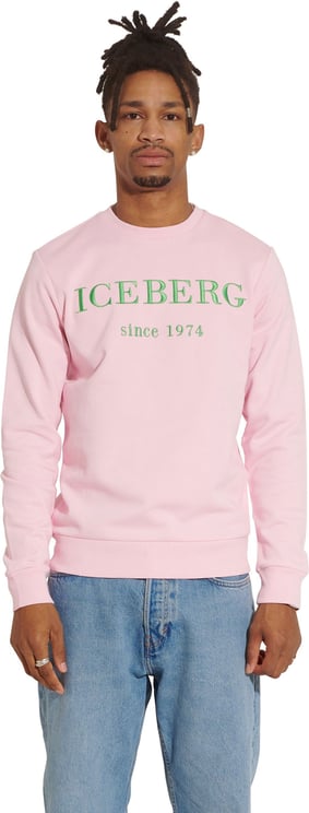 Iceberg Classic logo pink sweat Roze