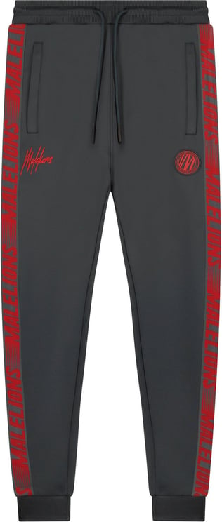 Malelions Sport Striker Trackpants -Antra/Red Grijs