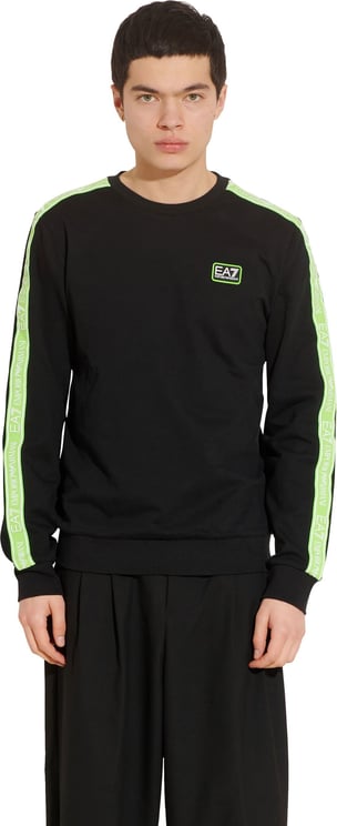 EA7 Logo Series crew-neck sweatshirt Zwart