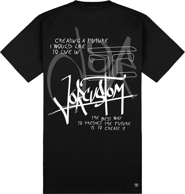 JorCustom Future Slim Fit T-Shirt Black Zwart