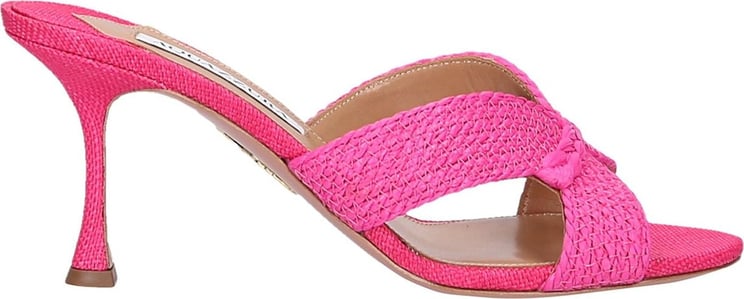 Aquazzura Sandals Rope Mule Bast Lisa Pink