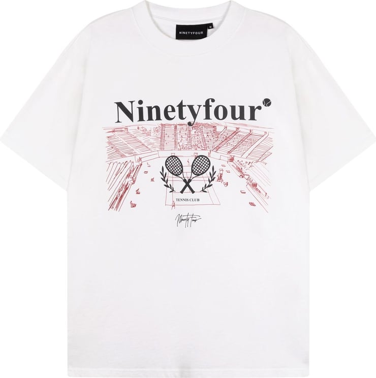 Ninetyfour Tournament T-Shirt Wit Wit