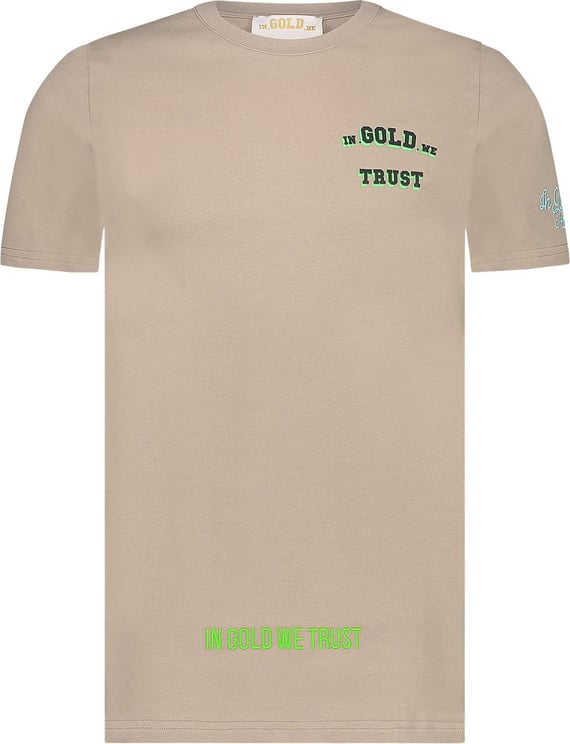In Gold We Trust Colorblock T-Shirt Pure Cashmere Senior Bruin