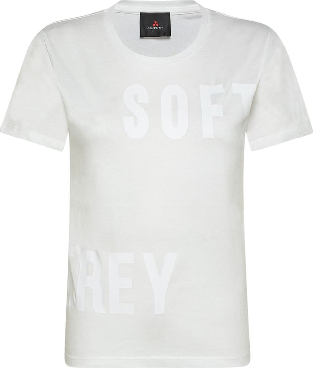 Peuterey T-shirt with colour tone print Wit