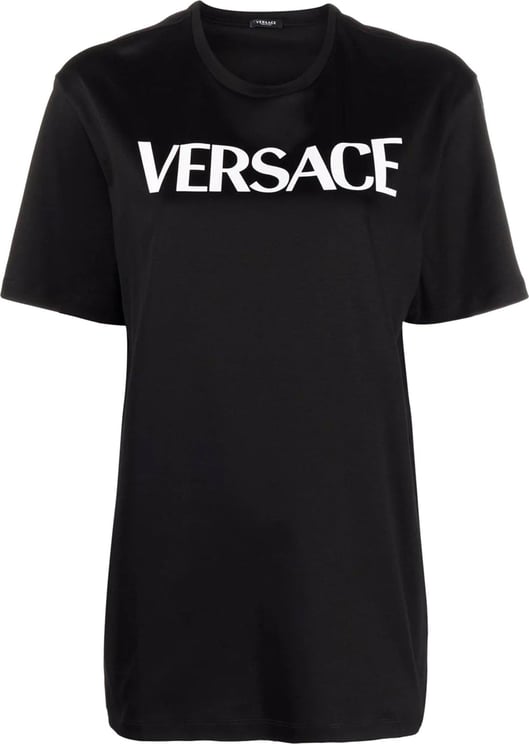 Versace Gianni Versace Medusa Smiley Logo T-Shirt Zwart