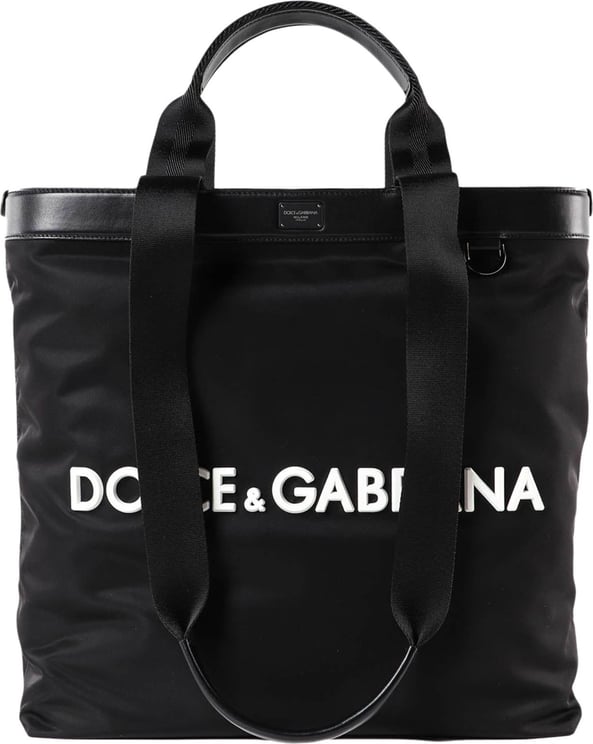 Dolce & Gabbana Dolce & Gabbana Logo Shopper Tote Bag Zwart