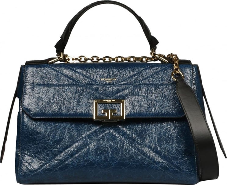 Givenchy Givenchy ID Logo Leather Handbag Blue