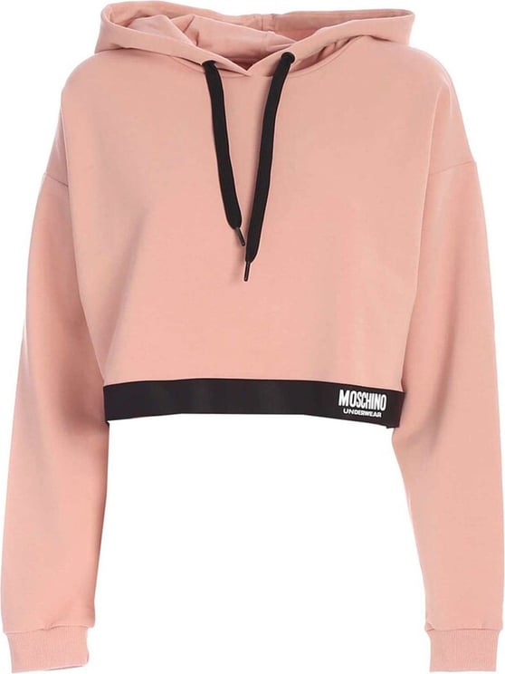 Moschino Moschino Underwear Cropped Logo Sweatshirt Pink