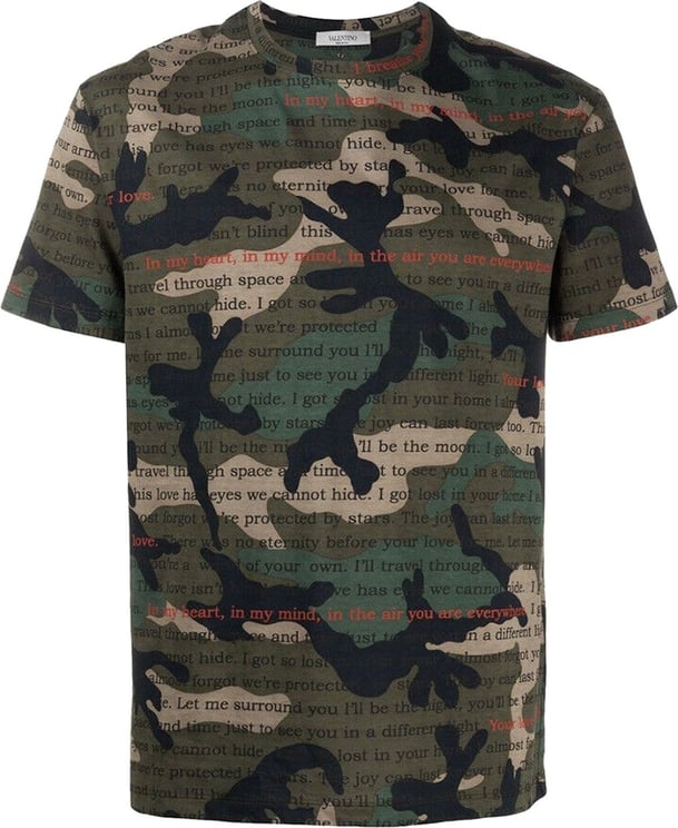 Valentino Camouflage Print T-Shirt
