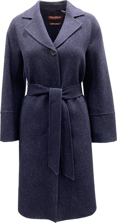 Max Mara Max Mara Studio Eneide Wool And Cashmere Coat Blauw