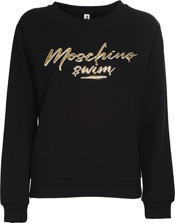 Moschino Moschino Swim Logo Cotton Sweatshirt Black