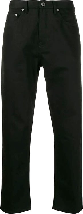 Valentino Valentino Cropped Denim Logo Pants Black