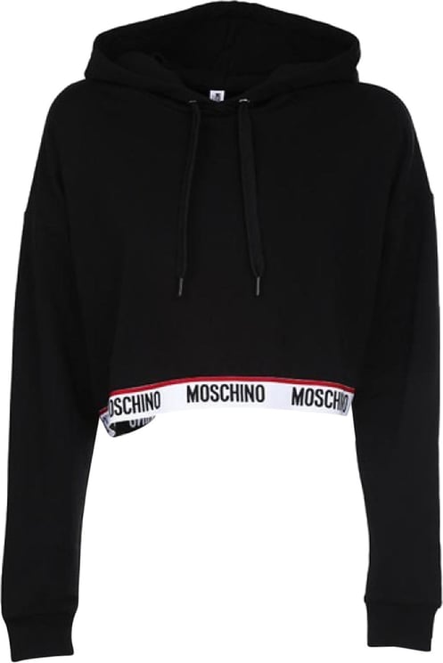 Moschino Moschino Underwear Cropped Logo Sweatshirt Black