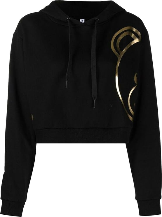 Moschino Moschino Underwear Cropped Logo Sweatshirt Zwart