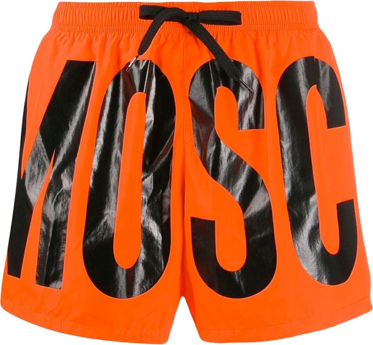Moschino Swim Logo Print Swim Shorts