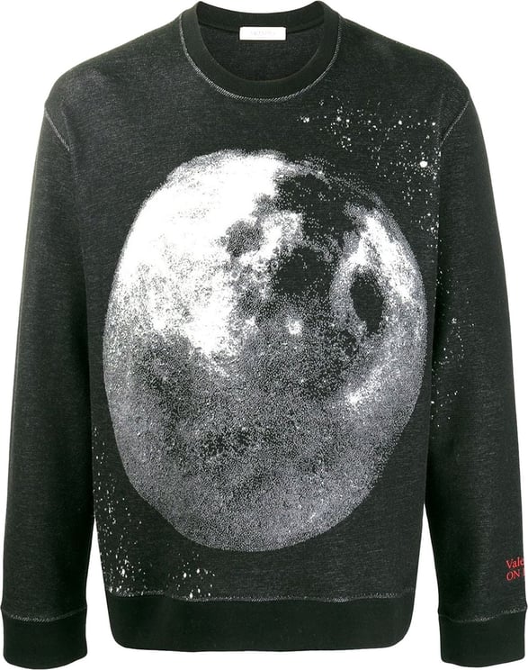 Valentino Valentino Moon Dust Print Sweatshirt Black