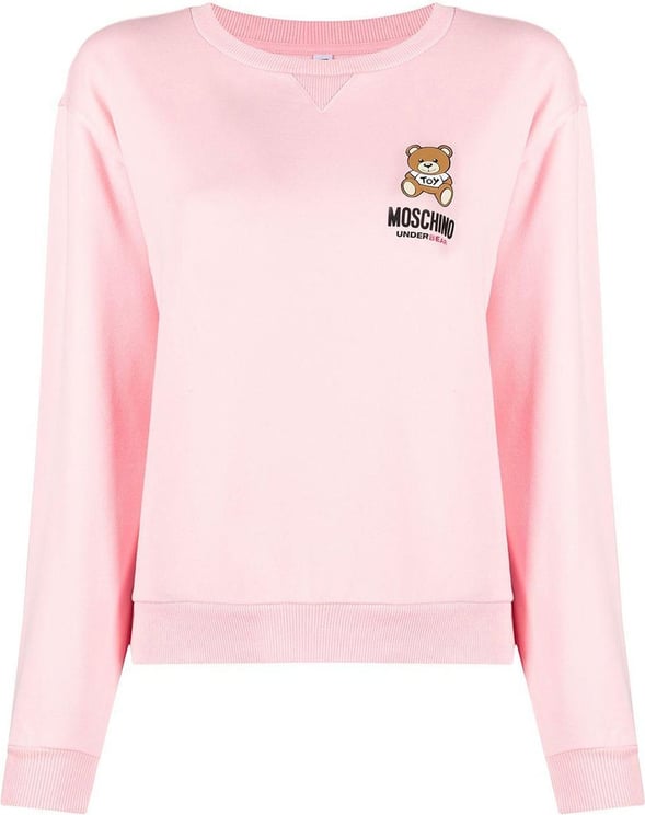 Moschino Moschino Underwear Under Bear Logo Sweatshirt Roze