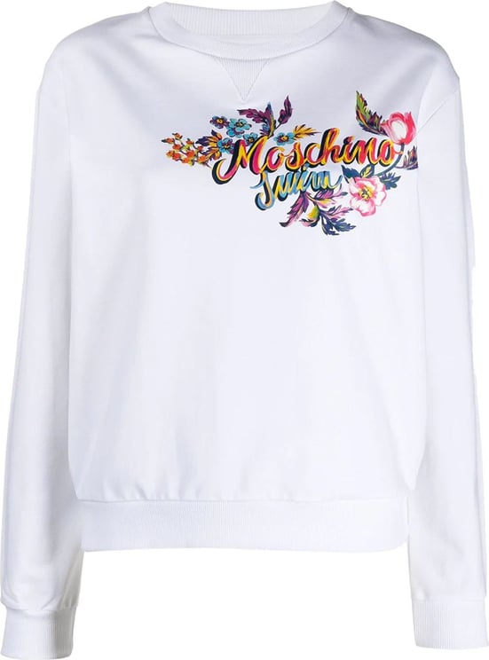 Moschino Moschino Swim Floral Swim Logo Sweatshirt Wit