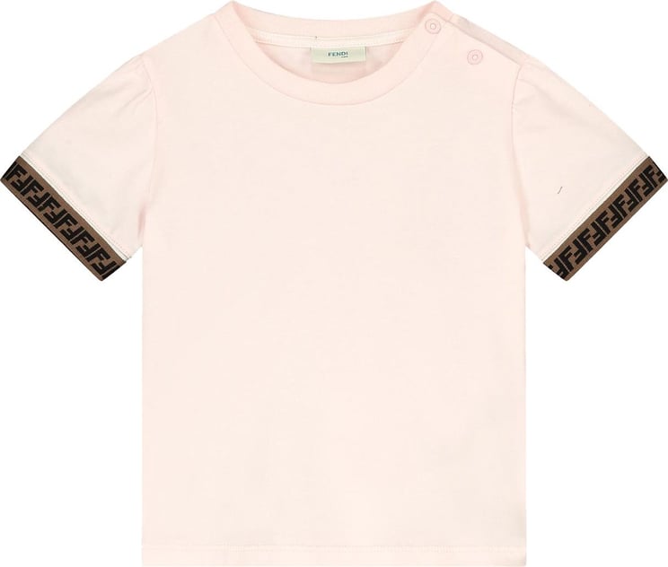 Fendi T-shirt Bfem Jersey Stretch Roze