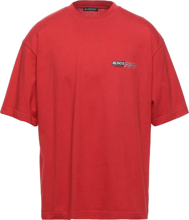 Balenciaga Balenciaga Logo T-Shirt Rood