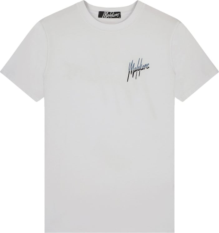 Malelions Men Split T-Shirt - White/Blue Wit