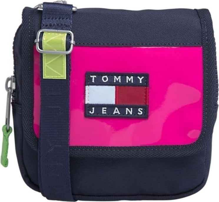 Tommy Hilfiger Crossover Bag Pink Glo / Black Iris Blauw