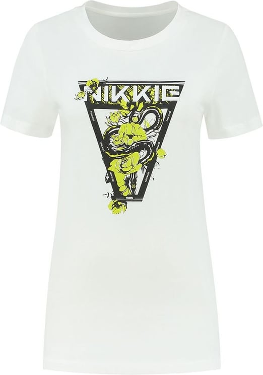 Nikkie Blooming Snake T-shirt Star Wit
