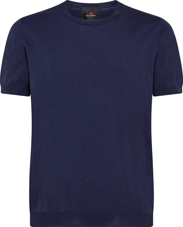 Peuterey ARBUTUS - Cotton and silk knitted fabric t-shirt. Blauw