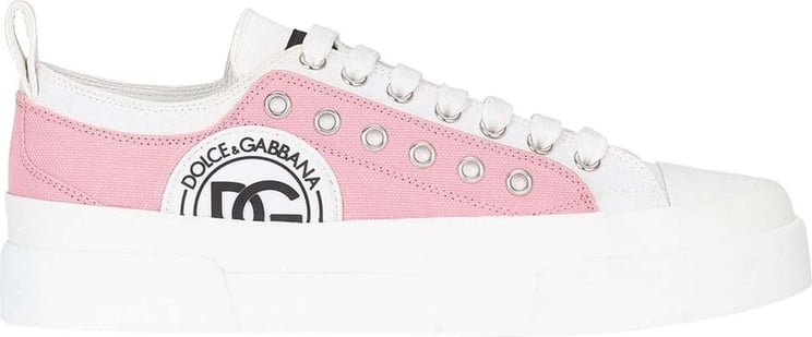 Dolce & Gabbana Portofino Logo Sneakers Roze