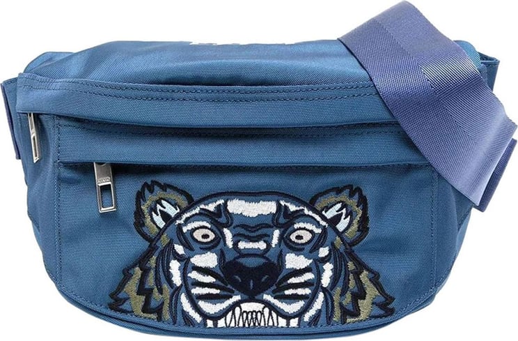 embroidered tiger head shoulder bag