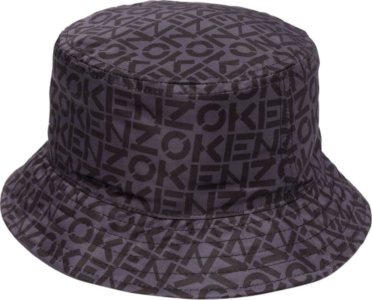 reversible logo-print bucket hat
