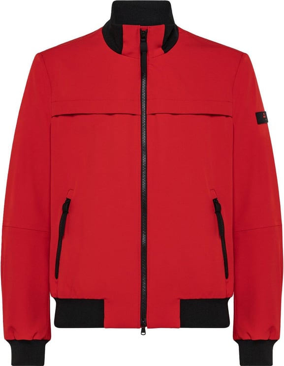 Peuterey Smooth bomber jacket in stretch fabric Rood