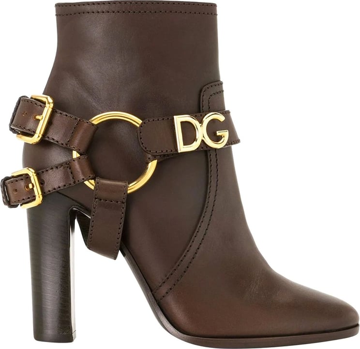 Dolce & Gabbana Dolce & Gabbana Leather Ankle Boots Bruin