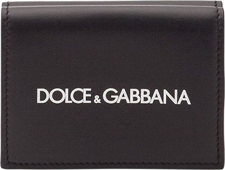 Dolce & Gabbana Logo Print Bifold Wallet Zwart