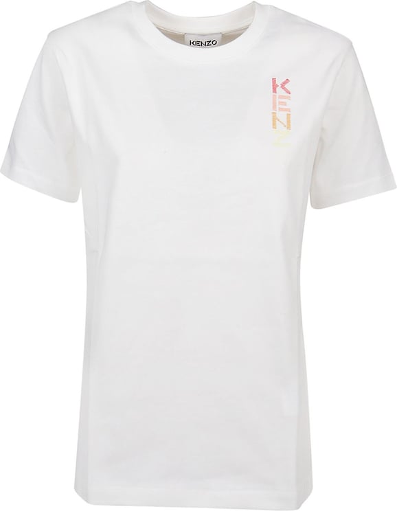 Kenzo Logo Loose T-shirt White Wit