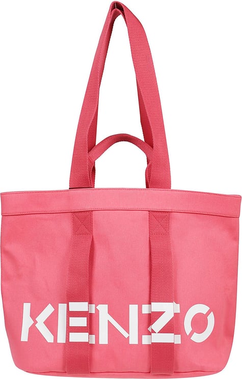 Kenzo Large Logo-print Tote Bag Red Rood