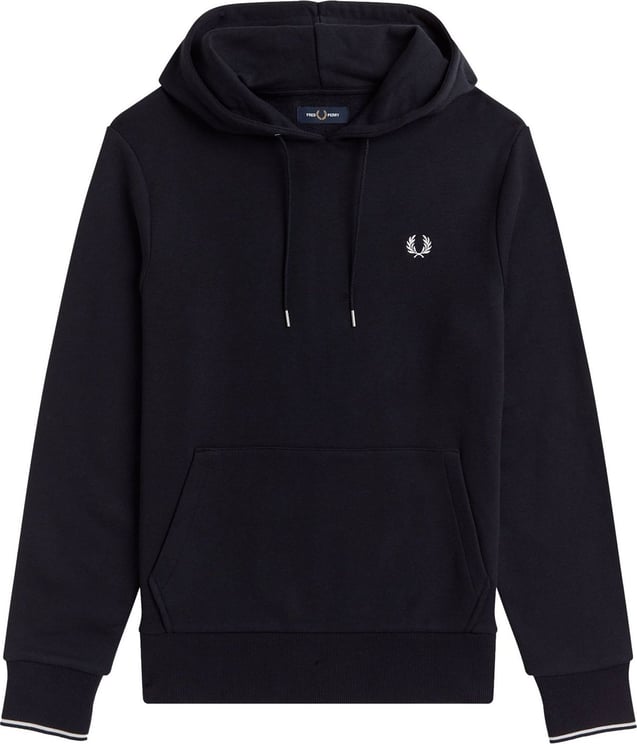 Fred Perry Tipped Hooded Sweatshirt Navy Black